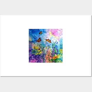 Butterfly Garden (Square) Posters and Art